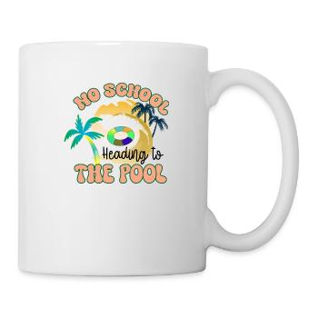 Auf dem Weg zum Pool - Tasse - Weiß - Rechts