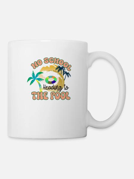 Heading to the pool - Mug - white