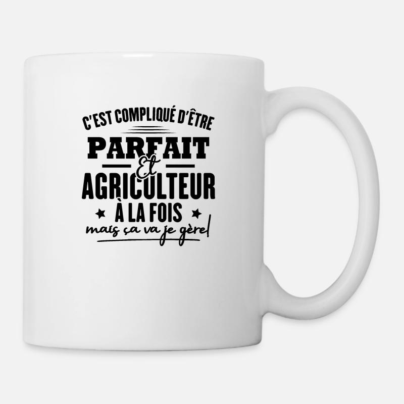 Parfait et agriculteur - Mug blanc - blanc