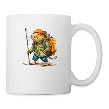 Ce rat-taupe aime se promener pendant son temps libre - Mug blanc - blanc - Droite
