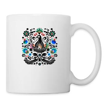 L'oiseau vintage noir - Mug blanc - blanc - Droite