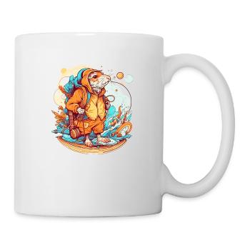 Die Maulwurfsratte auf einem langen Spaziergang - Tasse - Weiß - Rechts