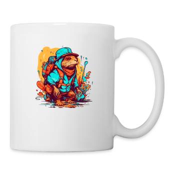 Die Maulwurfsratte ist bereit für ein Abenteuer - Tasse - Weiß - Rechts