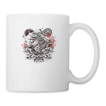 Chinesische Folklore - Tasse - Weiß - Rechts