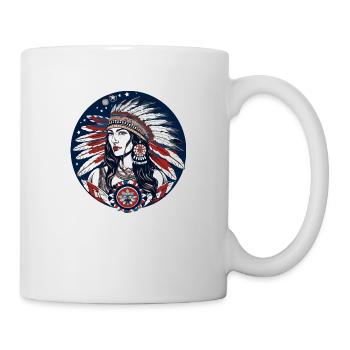 Amerikanische Folklore - Tasse - Weiß - Rechts