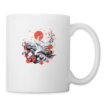 Japanische Folklore - Tasse - Weiß - Rechts