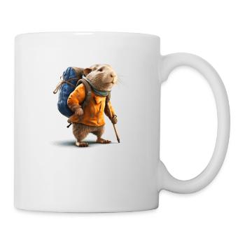 Mole rat begins its outdoor adventure - Mug - white - Right