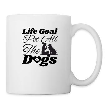 Life Goal Pet All The Dogs - Mug blanc - blanc - Droite