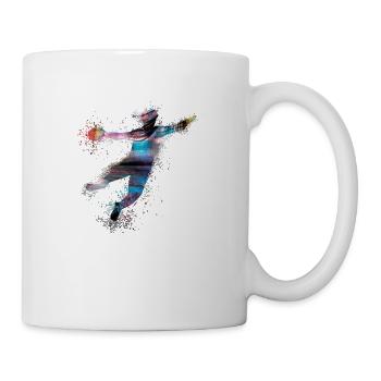 Handball, handballer, Beachhandball,Graffiti - Tasse - Weiß - Rechts