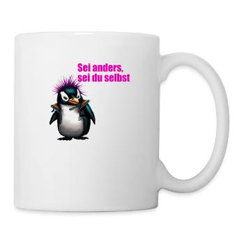 Sei Anders, Sei du Selbst PenguPunk - Tasse - Weiß - Rechts