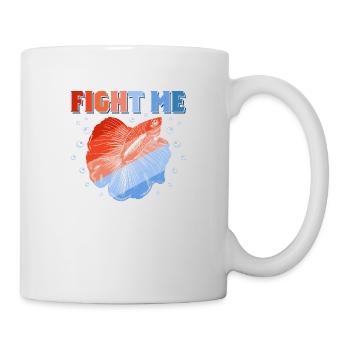 Fight Me Aquarium Propriétaire Garde de poissons - Mug blanc - blanc - Droite