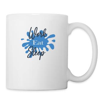Design Work Eat Sleep - Mug blanc - blanc - Droite