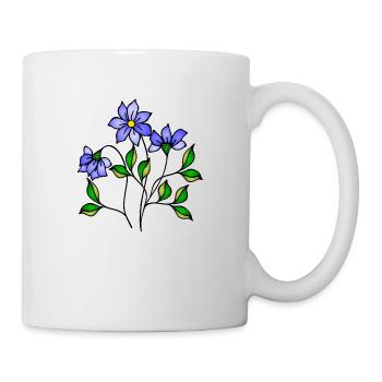 Fleur - Mug blanc - blanc - Droite