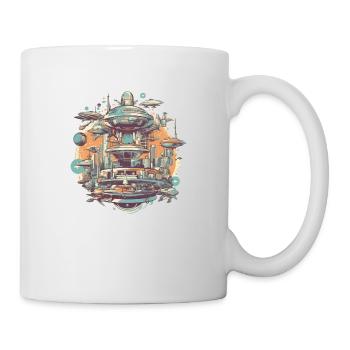 Futuristic city - Mug - white - Right