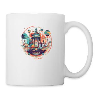 Futuristic city - Mug - white - Right