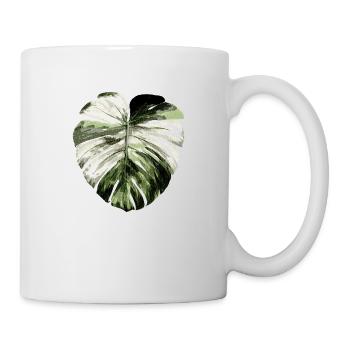 Monstera deliciosa albo variegata Fan - Tasse - Weiß - Rechts