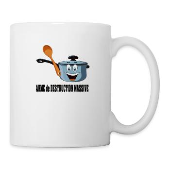 Casseroles interdites en manif - Mug blanc - blanc - Droite