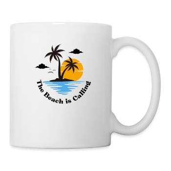 The Beach is calling - Tasse - Weiß - Rechts