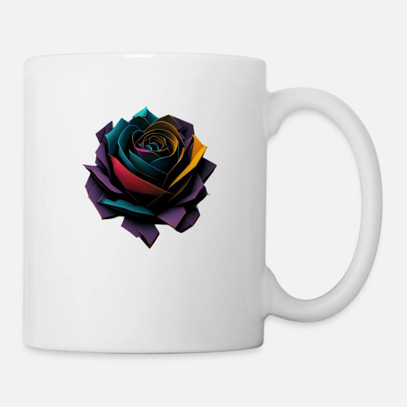 Geometric Rose - Mug - white