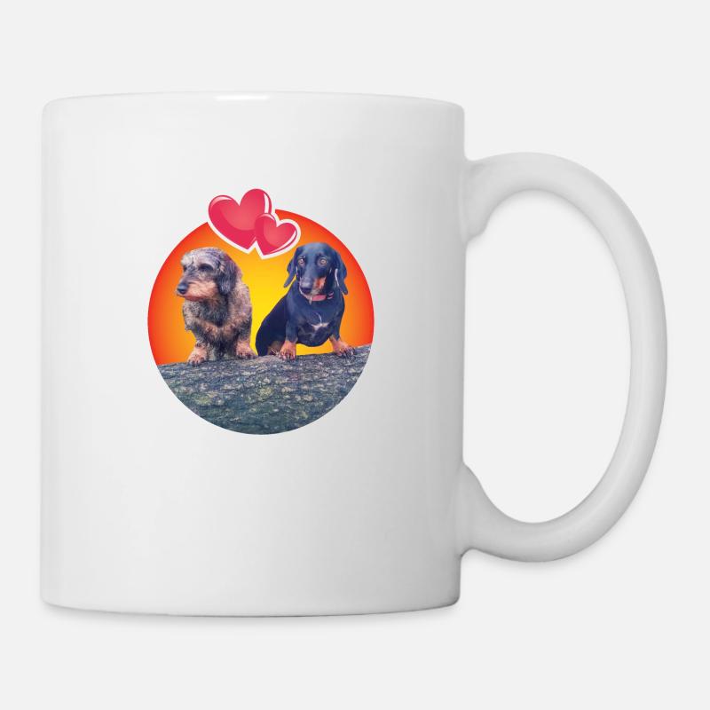 Teckels adorables - Mug blanc - blanc