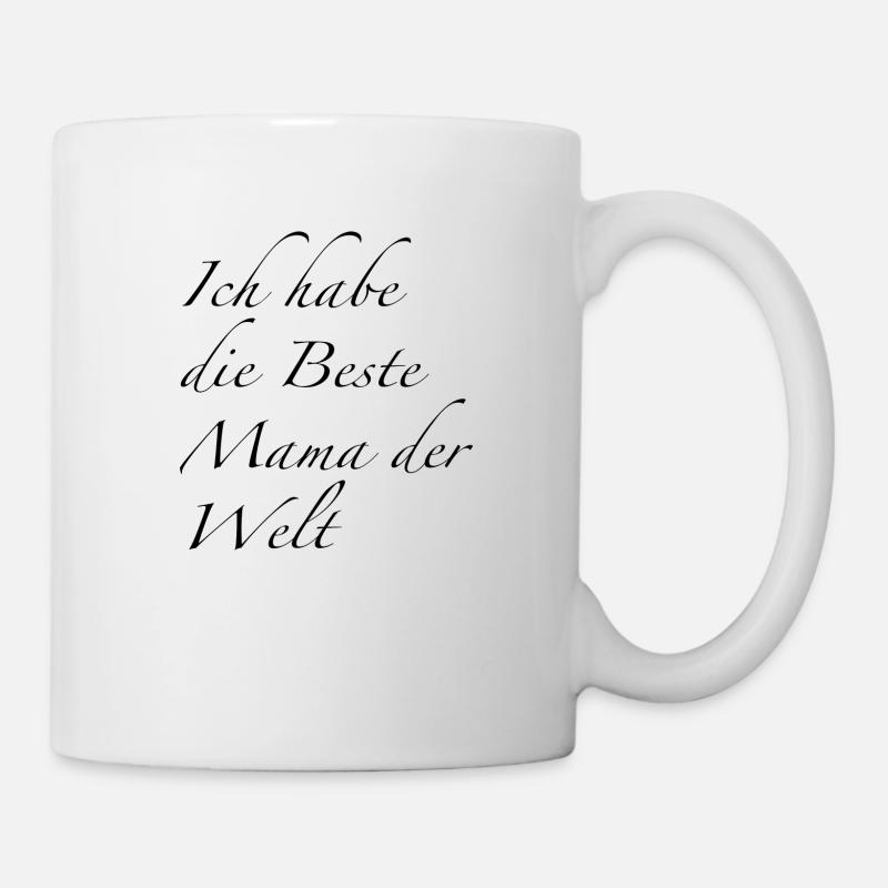 Beste MAMA Muttertags Geschenk 2023 Kunst Familie - Tasse - Weiß
