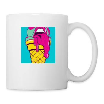 POP-Art Eiscreme - Tasse - Weiß - Rechts