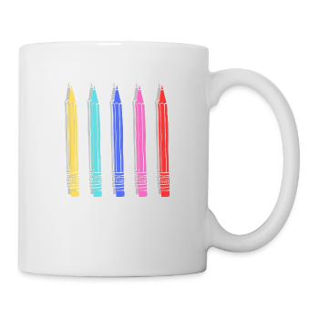 Buntstifte für Kinder - Tasse - Weiß - Rechts