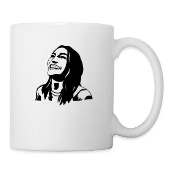 Joyeux heureux Reconnaissant Femme élégante - Mug blanc - blanc - Droite