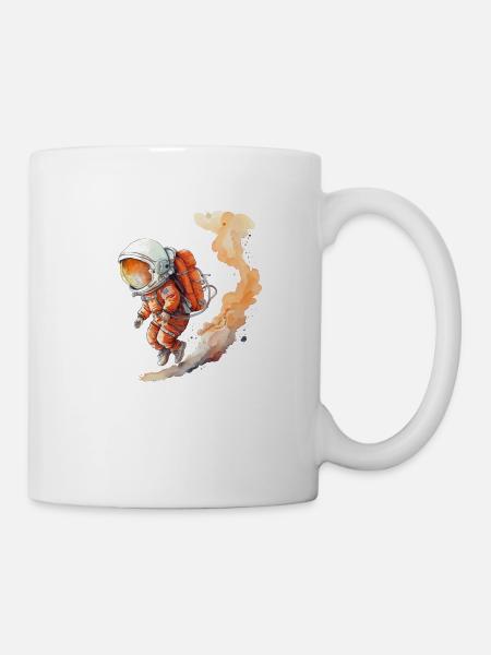 Astronaut Wasserfarben Illustration - Tasse - Weiß