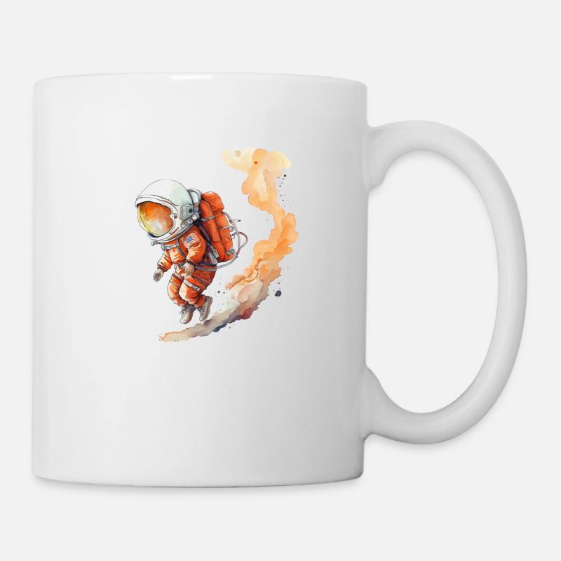 Astronaut Wasserfarben Illustration - Tasse - Weiß