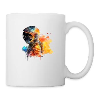Aquarelles de portrait d’astronaute - Mug blanc - blanc - Droite