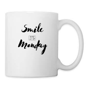 Lächle, es ist Montag - Tasse - Weiß - Rechts