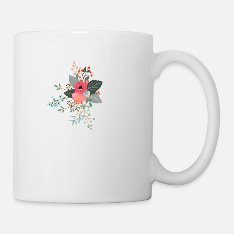 Letter o flowery - Mug - white