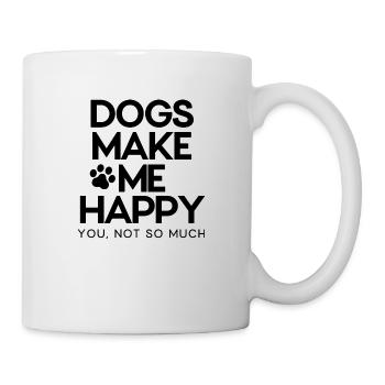 Les chiens me rendent heureux-amour Les chiens, les amoureux des chiens - Mug blanc - blanc - Droite