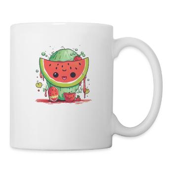 Ella pastèque kawaii - Mug blanc - blanc - Droite