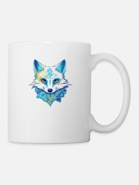 Le renard bleu - Mug blanc - blanc
