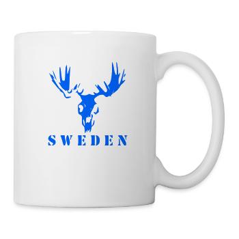 Moose skull Sweden - Mug - white - Right