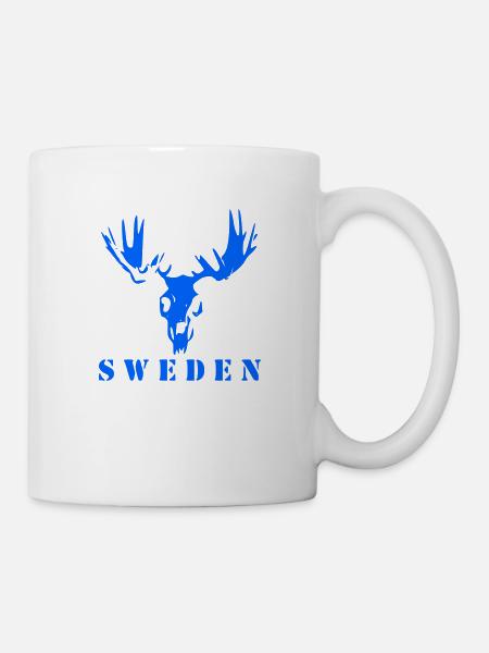 Elchschädel Schweden - Tasse - Weiß