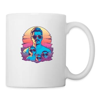Papa cool avec des enfants - Mug blanc - blanc - Droite