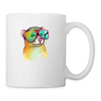 Miki, die Brillenspitzmaus - Tasse - Weiß - Rechts