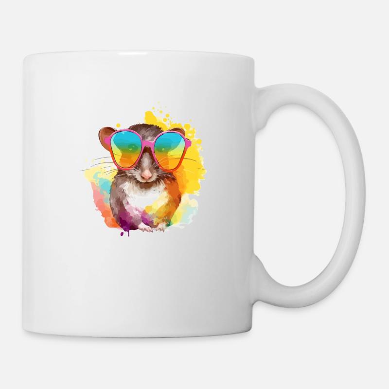 Mischen Sie die Brillenspitzmaus - Tasse - Weiß