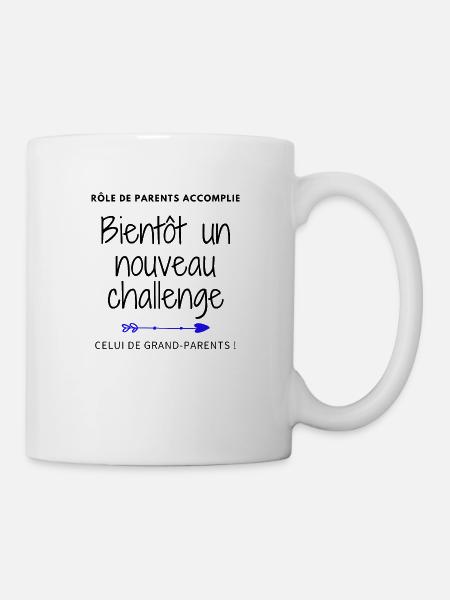 ROLE DE PARENTS ACCOMPLIE GRAND PARENTS - Mug blanc - blanc