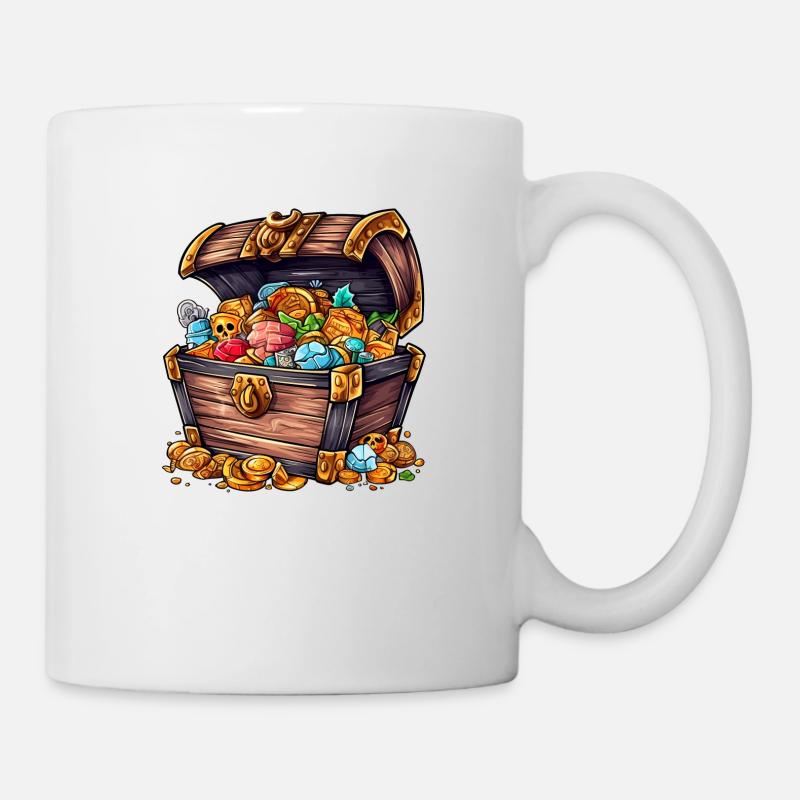 Un coffre au tresor - Mug blanc - blanc