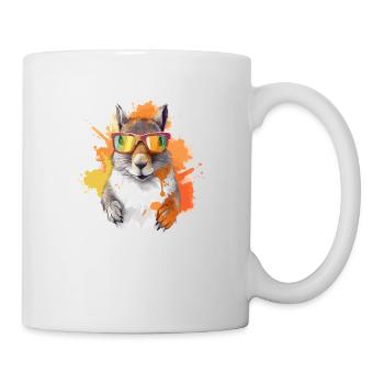 Tom l écureuil à lunettes - Mug blanc - blanc - Droite