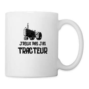 Tracteur fermier - Mug blanc - blanc - Droite