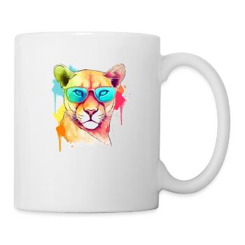 Rak le cougar - Mug blanc - blanc - Droite