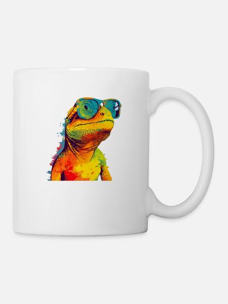 Stein die Eidechse - Tasse - Weiß