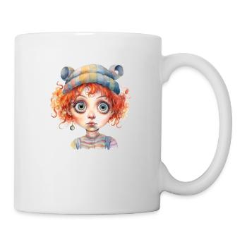 Woman Watercolors Drawing - Mug - white - Right