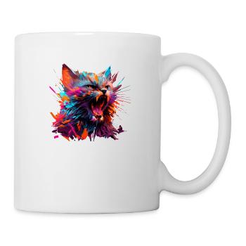 Angry Cat - Tasse - Weiß - Rechts