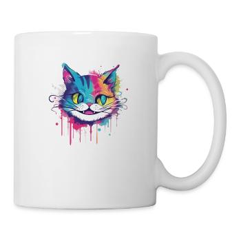 Crazy Colour Cat - Mug - white - Right